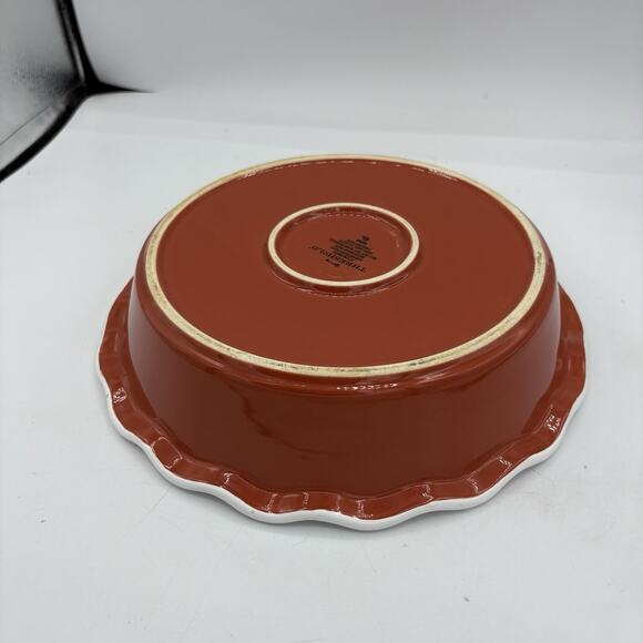 Threshold Pie Dish Baking Plate 10.5"x2" Fall Harvest Thanksgiving‎ Acorn Wheat - Picture 9 of 9